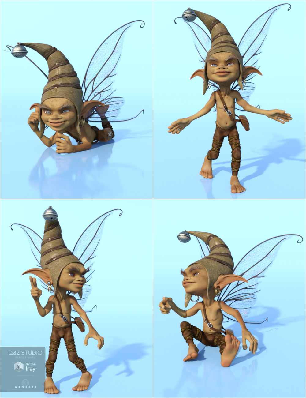 Impish Poses for 3D Universe Pixie Impish Poses for 3D Universe Pixie by: DianePredatron, 3D Models by Daz 3D