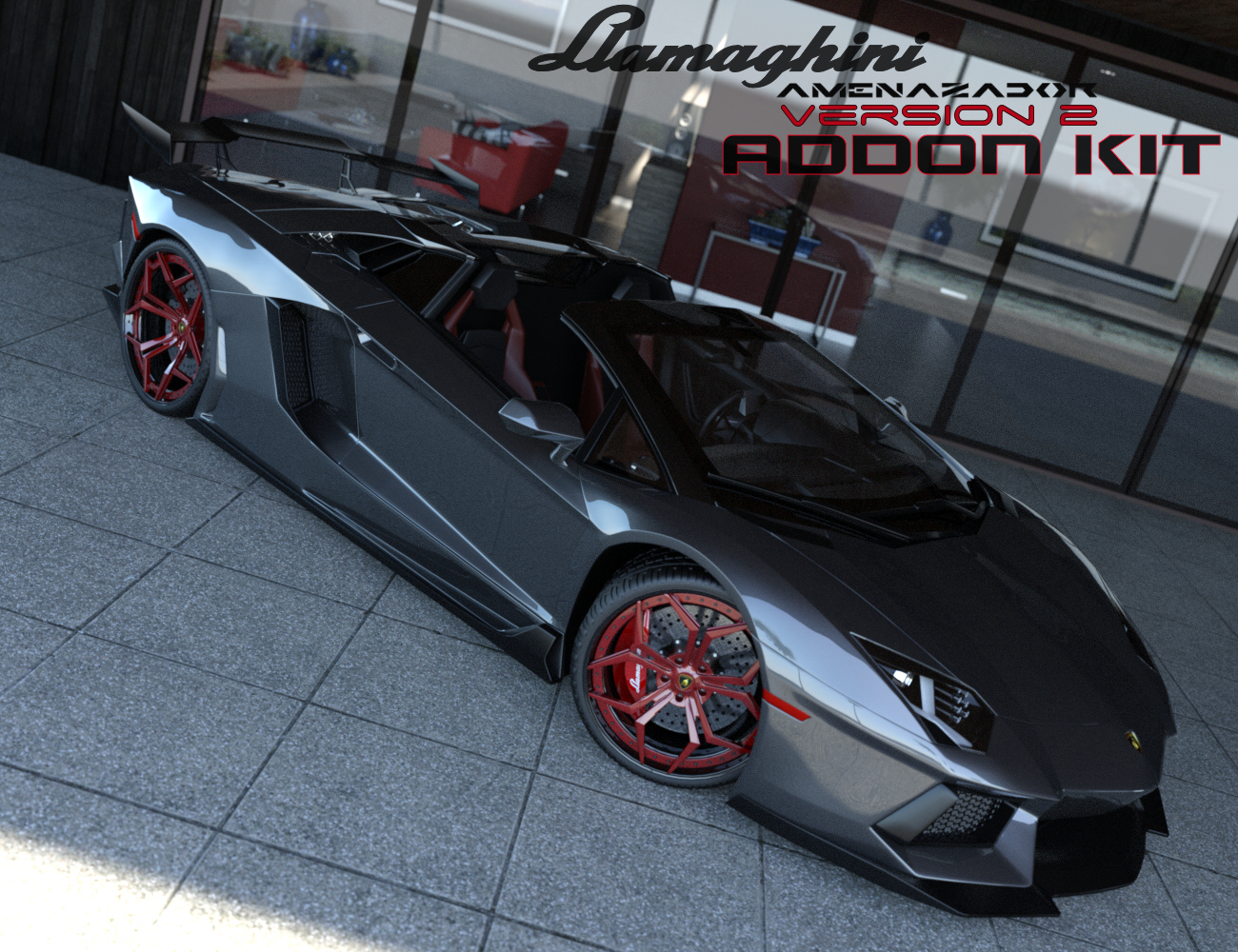 Llamaghini Amenazador Version 2 Addon Kit Llamaghini Amenazador Version 2 Addon Kit by: Mattymanx, 3D Models by Daz 3D