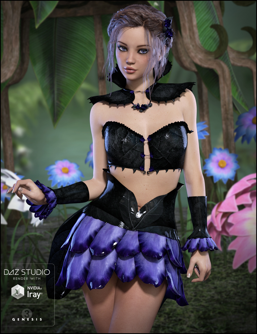 Gossamer Outfit for Genesis 3 Female(s) by: WildDesignsJessaii, 3D Models by Daz 3D