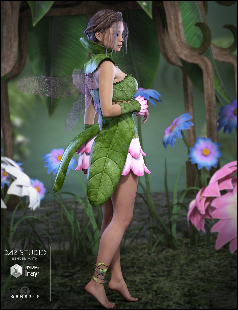 Gossamer Outfit for Genesis 3 Female(s) by: WildDesignsJessaii, 3D Models by Daz 3D