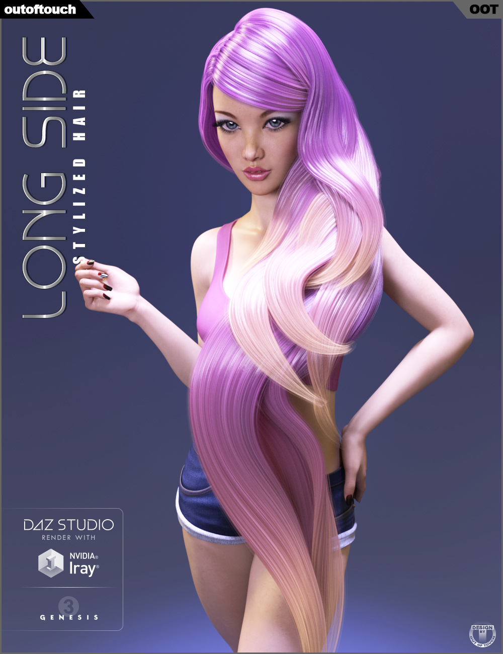 Long Side Hair for Genesis 3 Female(s) Long Side Hair for Genesis 3 Female(s) by: outoftouch, 3D Models by Daz 3D