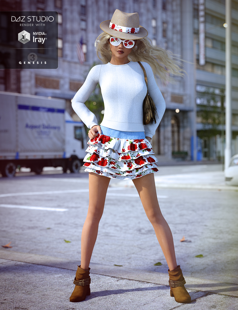 Sunny Summer Day Outfit for Genesis 3 Female(s) by: Barbara BrundonSarsa, 3D Models by Daz 3D