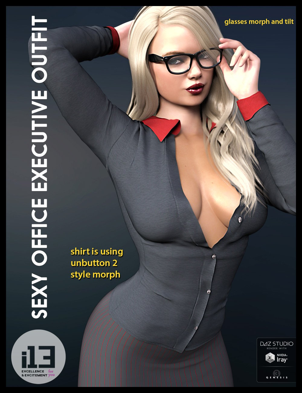 i13 Sexy Office Executive Outfit by: ironman13, 3D Models by Daz 3D