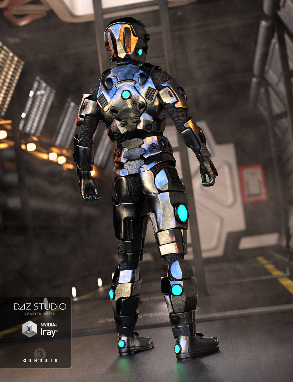 Galactic Armor Outfit for Genesis 3 Male(s) by: NikisatezDirtyFairy, 3D Models by Daz 3D