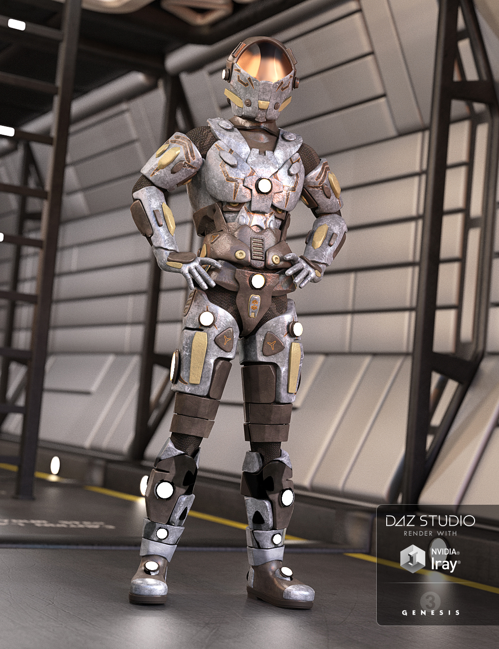 Galactic Armor Outfit for Genesis 3 Male(s) by: NikisatezDirtyFairy, 3D Models by Daz 3D