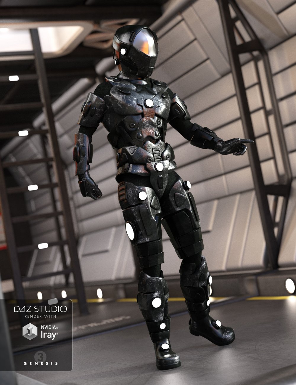 Galactic Armor Outfit For Genesis 3 Males Daz 3d