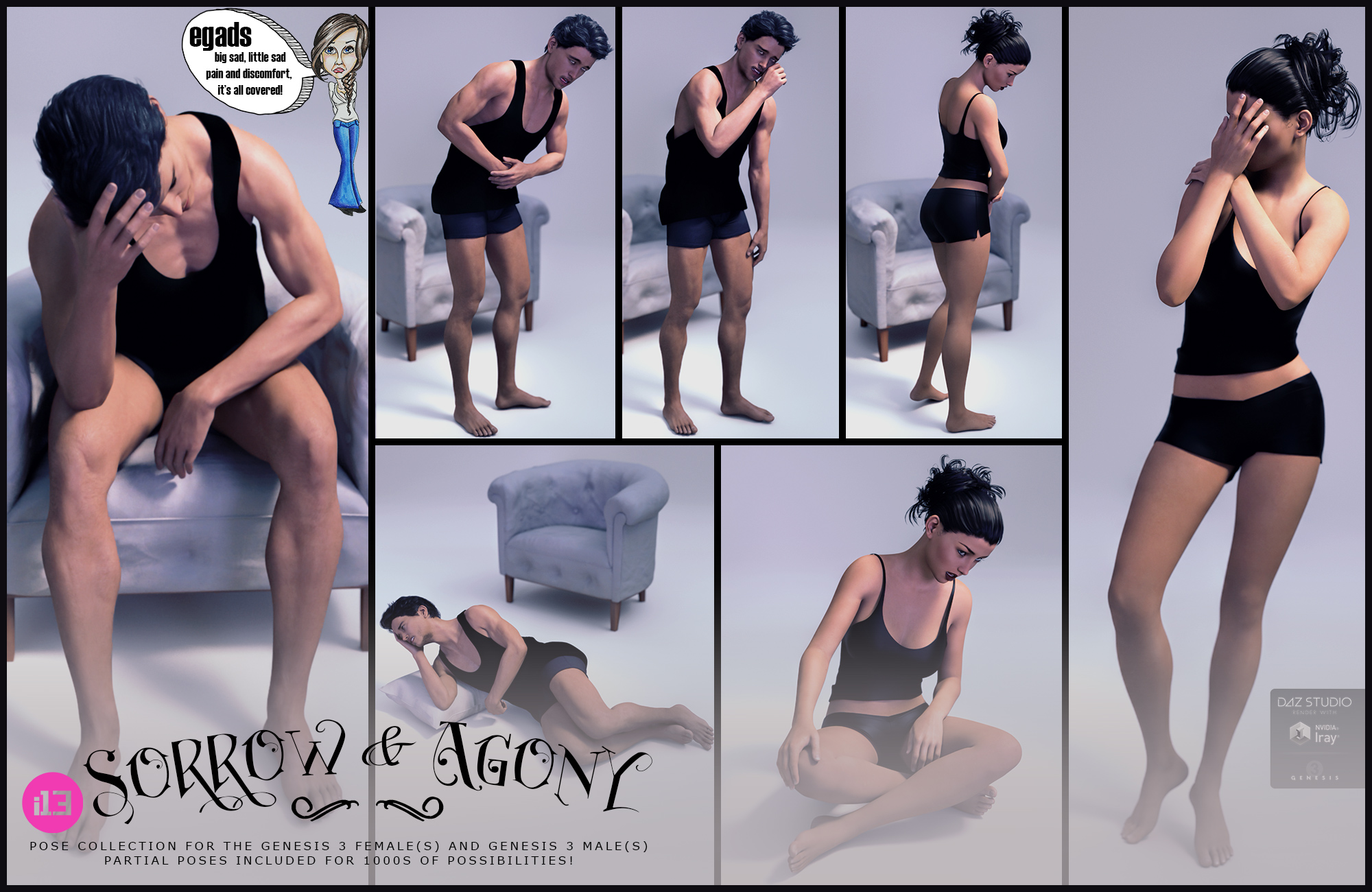 i13 Sorrow and Agony by: ironman13, 3D Models by Daz 3D