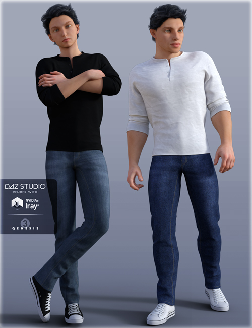 H&C Casual A for Genesis 3 Male(s) by: IH Kang, 3D Models by Daz 3D