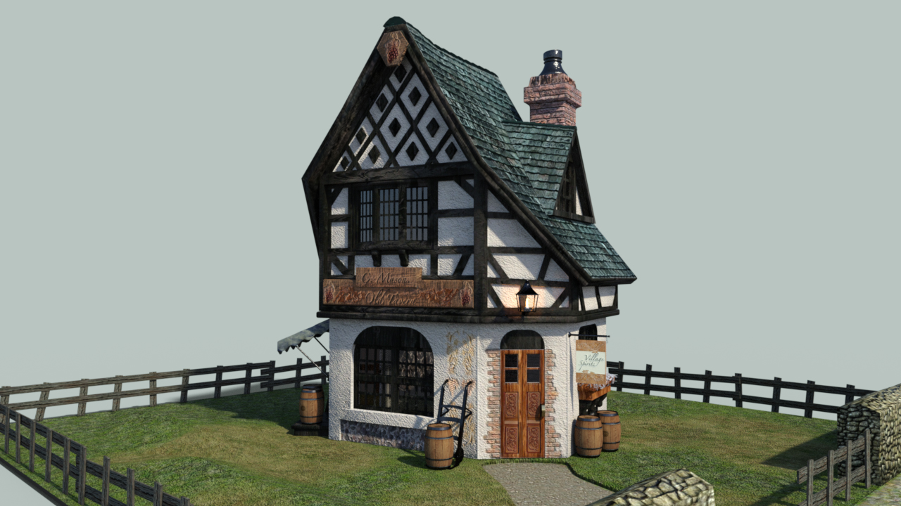 Old Toon Tavern by: PerspectX, 3D Models by Daz 3D