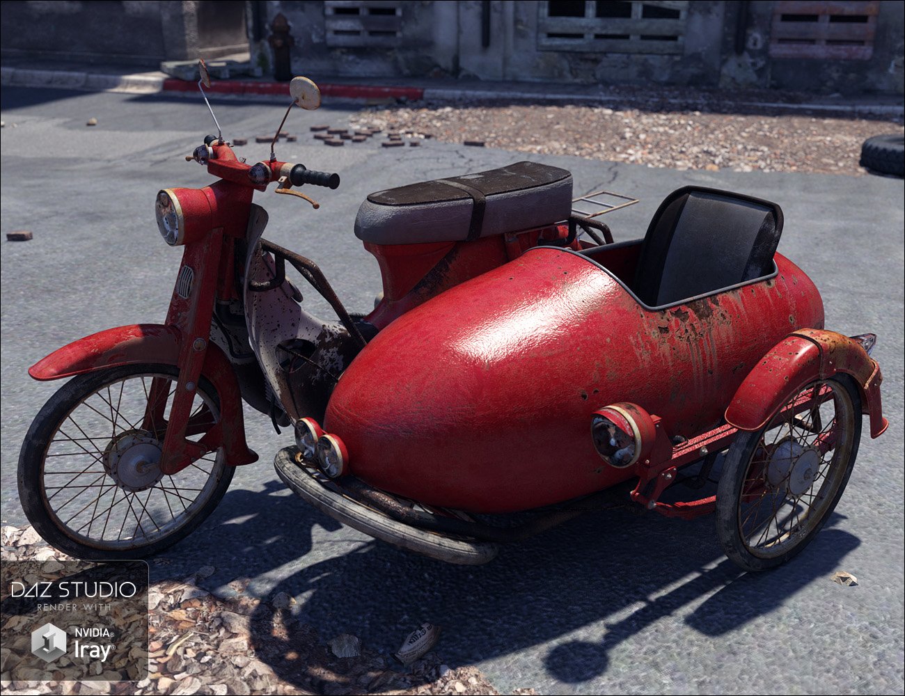 Moped Side Car Moped Side Car by: David BrinnenForbiddenWhispers, 3D Models by Daz 3D