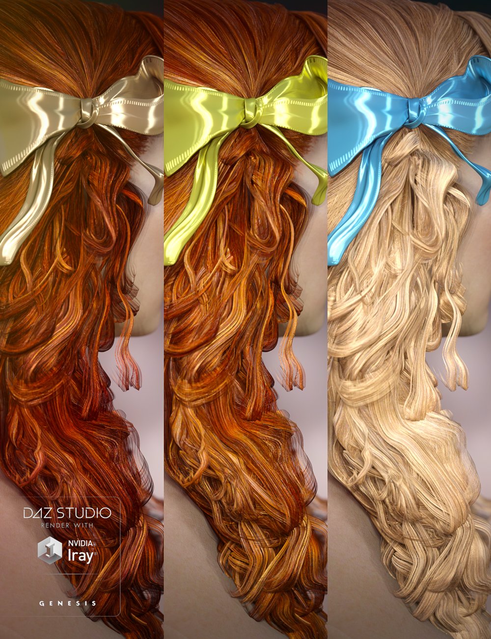 Colors for Fayette Hair by: goldtassel, 3D Models by Daz 3D