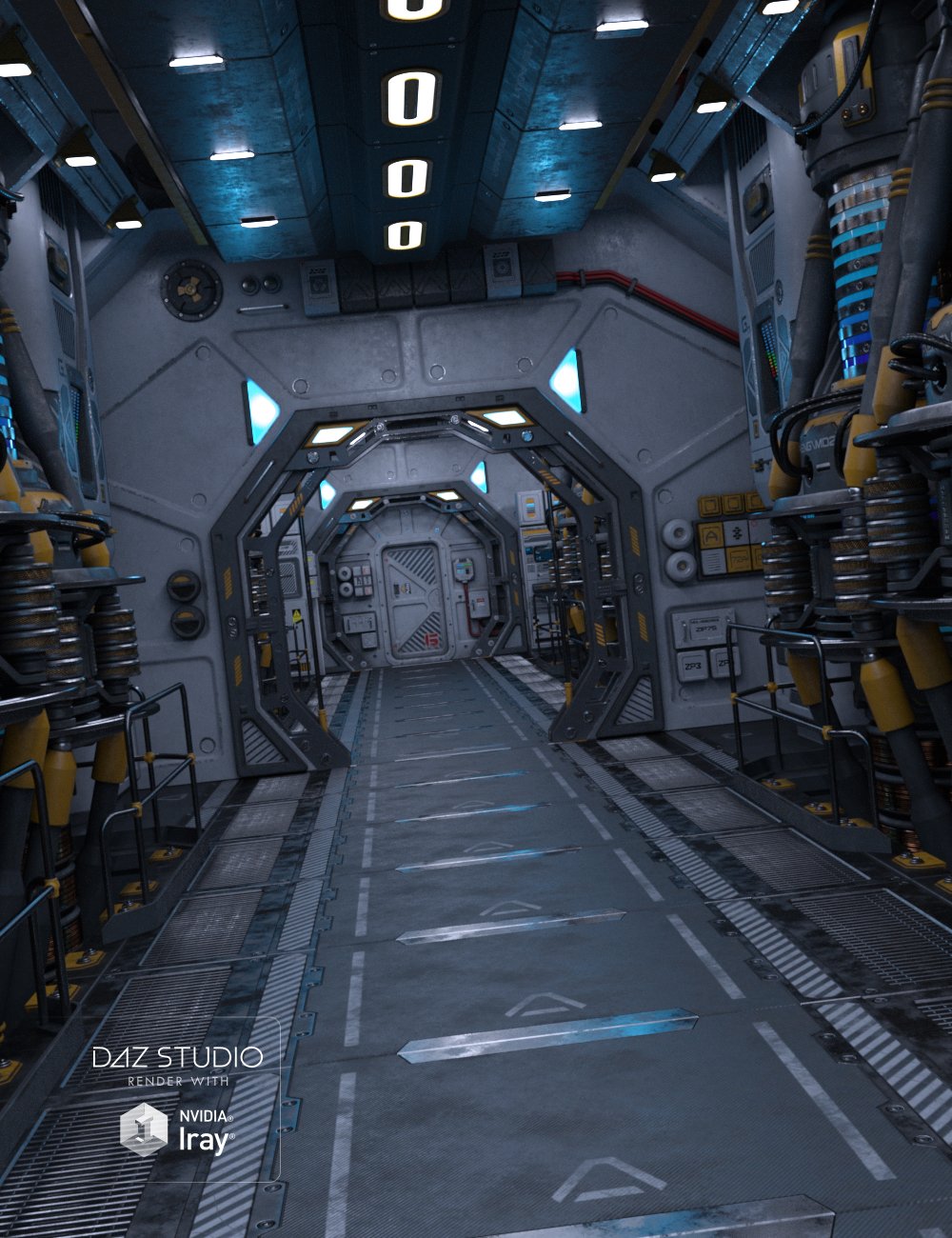 Sci-fi Engine Room A by: petipet, 3D Models by Daz 3D