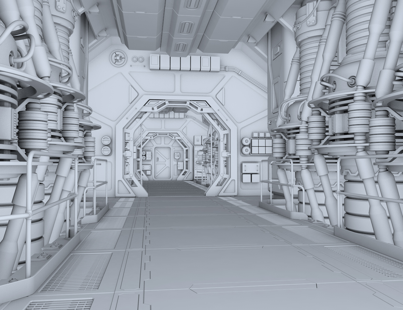 Sci-fi Engine Room A by: petipet, 3D Models by Daz 3D