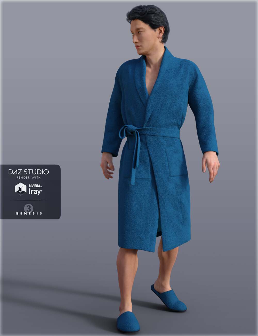 H&C Bathrobe Set for Genesis 3 Male(s) H&C Bathrobe Set for Genesis 3 Male(s) by: IH Kang, 3D Models by Daz 3D