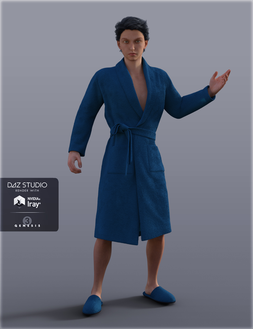 H&C Bathrobe Set for Genesis 3 Male(s) H&C Bathrobe Set for Genesis 3 Male(s) by: IH Kang, 3D Models by Daz 3D