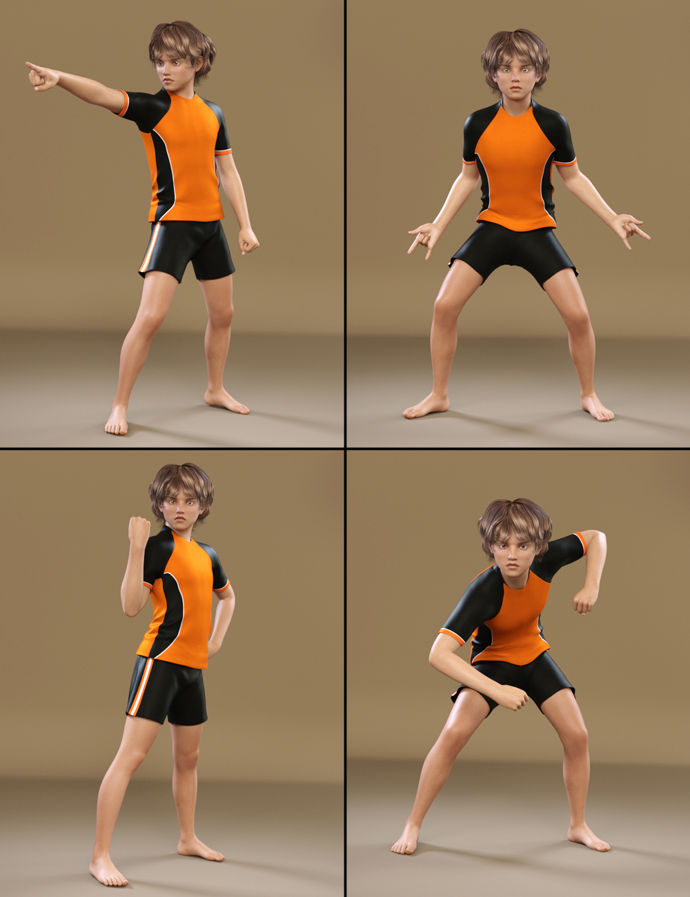Hero Boy Poses for Tween Ryan 7 by: Val3dart, 3D Models by Daz 3D