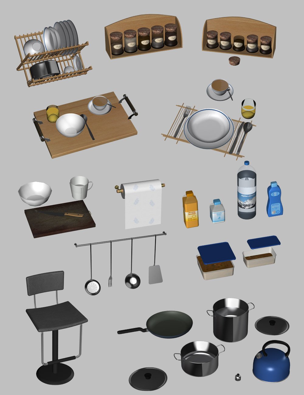 Home One Kitchen by: maclean, 3D Models by Daz 3D