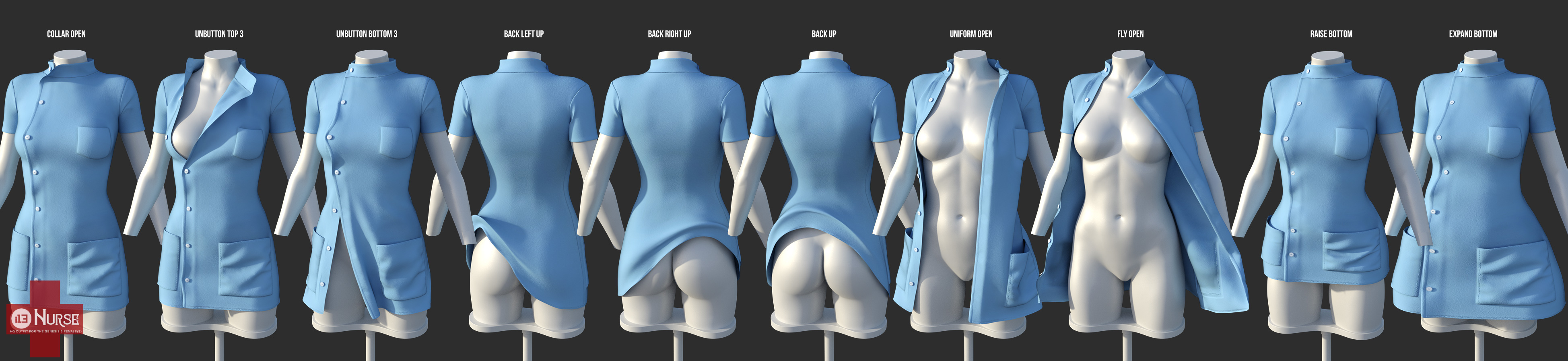 i13 Nurse Outfit for the Genesis 3 Female(s) i13 Nurse Outfit for the Genesis 3 Female(s) by: ironman13, 3D Models by Daz 3D