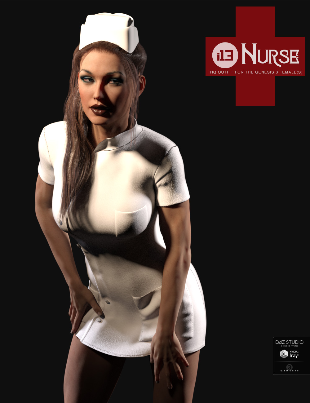 i13 Nurse Outfit for the Genesis 3 Female(s) by: ironman13, 3D Models by Daz 3D
