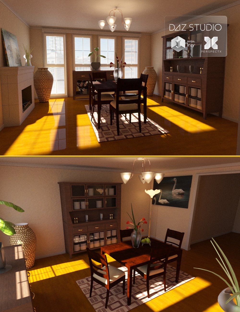City Dining Room by: PerspectX, 3D Models by Daz 3D