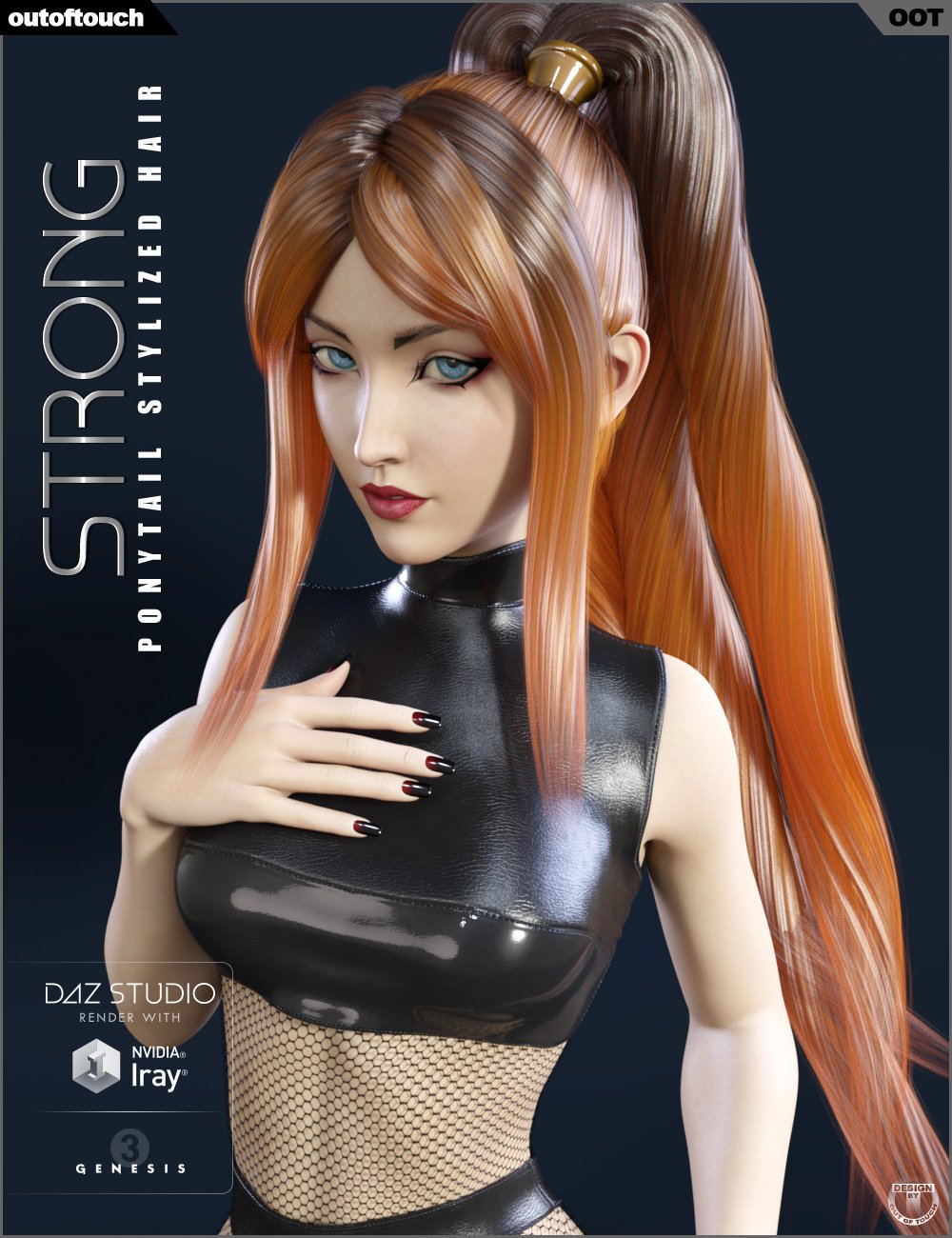 Strong Ponytail Stylized Hair for Genesis 3 Female(s) Strong Ponytail Stylized Hair for Genesis 3 Female(s) by: outoftouch, 3D Models by Daz 3D