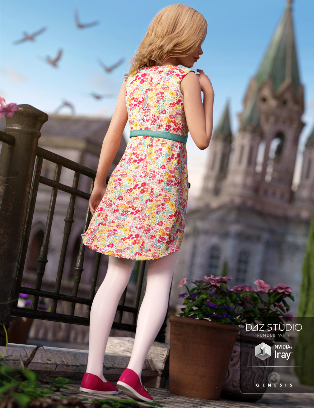 Sunday Morning Outfit for Genesis 3 Female(s) by: Anna BenjaminBarbara Brundon, 3D Models by Daz 3D