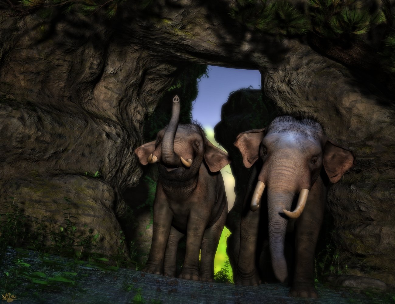 Indian Elephant for Poser by AM by: Alessandro_AM, 3D Models by Daz 3D