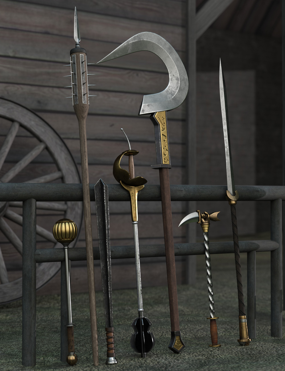 Haft and Harm Weapons by: Valandar, 3D Models by Daz 3D