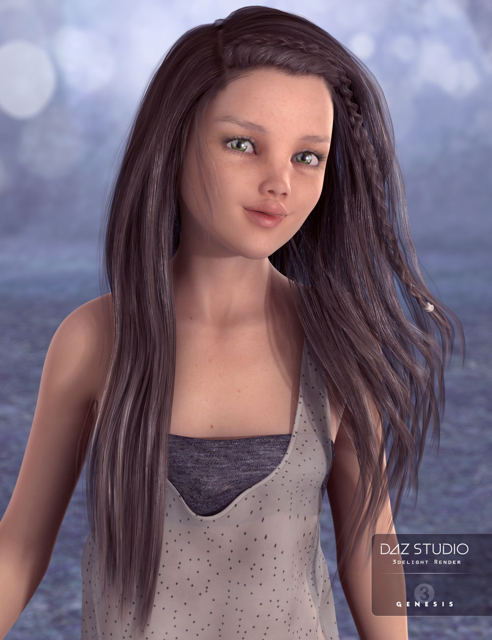 Tatum Hair for Genesis 3 Female(s) | Daz 3D