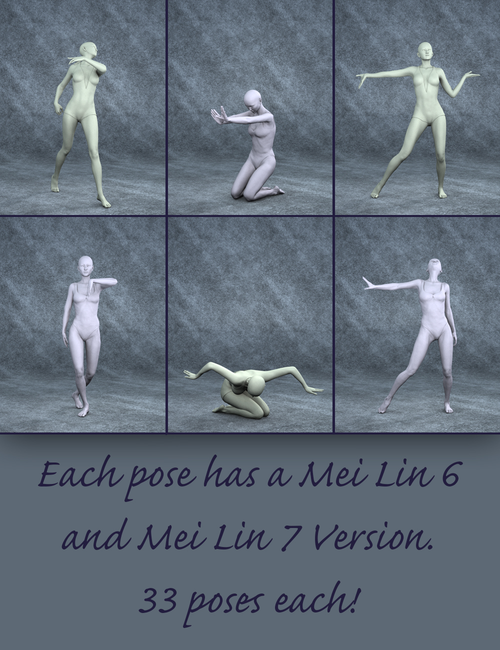 Eastern Dance Poses for Mei Lin 6 and 7 by: Quixotry, 3D Models by Daz 3D