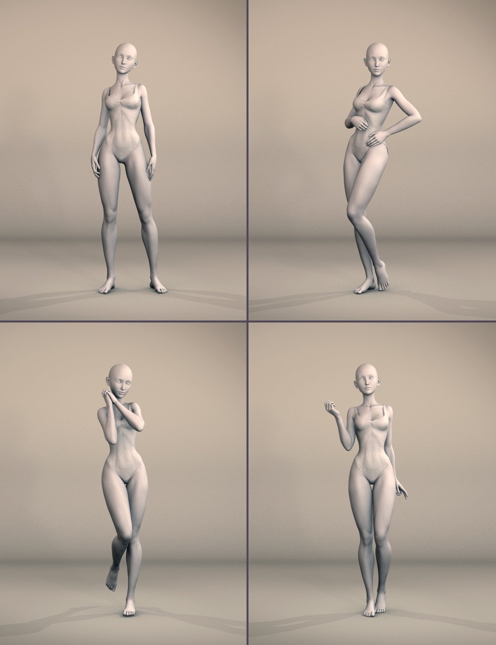 Everyday Aiko 7 Poses by: Quixotry, 3D Models by Daz 3D