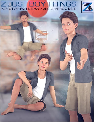 Z Just Boy Things - Poses for Tween Ryan 7 and Genesis 3 Male ...