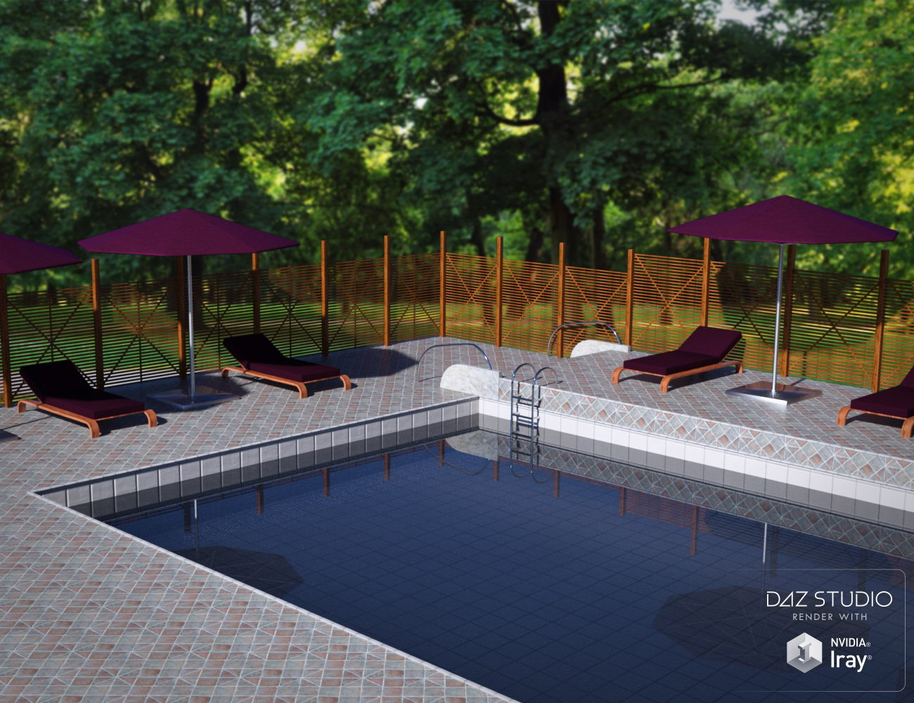 Pool Deck Exterior by: , 3D Models by Daz 3D