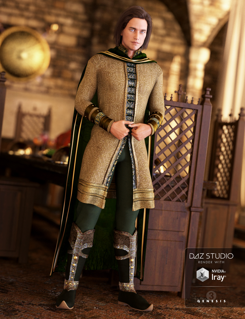 Elven Prince Outfit for Genesis 3 Male(s) by: Shox-Design, 3D Models by Daz 3D
