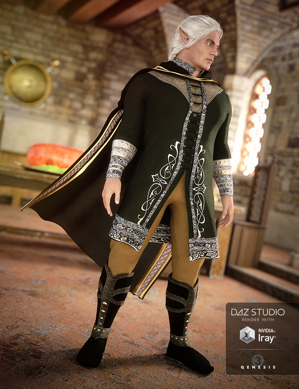 Elven Prince Outfit Textures by: Shox-Design, 3D Models by Daz 3D