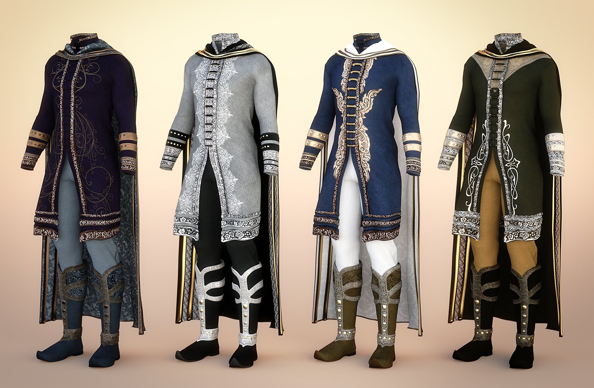 Elven Prince Outfit Textures Elven Prince Outfit Textures by: Shox-Design, 3D Models by Daz 3D