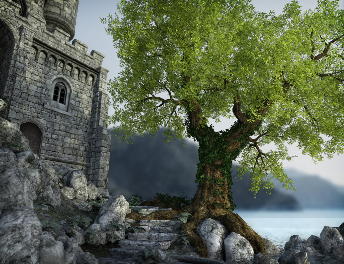 Poseable Trees with Ivy by: esha, 3D Models by Daz 3D