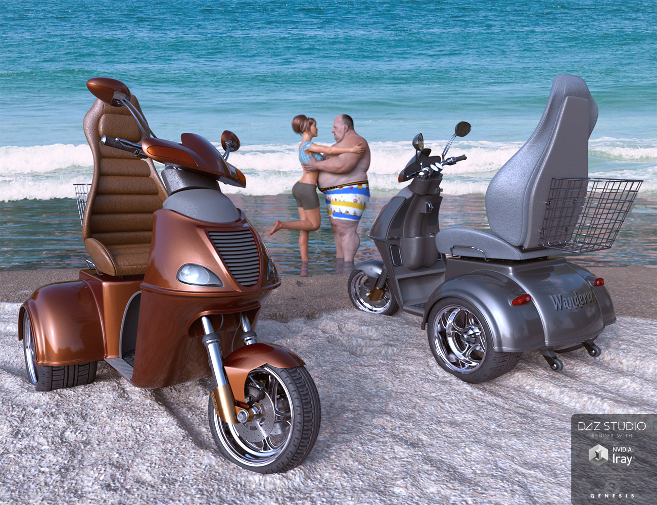 The Wanderer Mobility Scooter by: Mechaven, 3D Models by Daz 3D