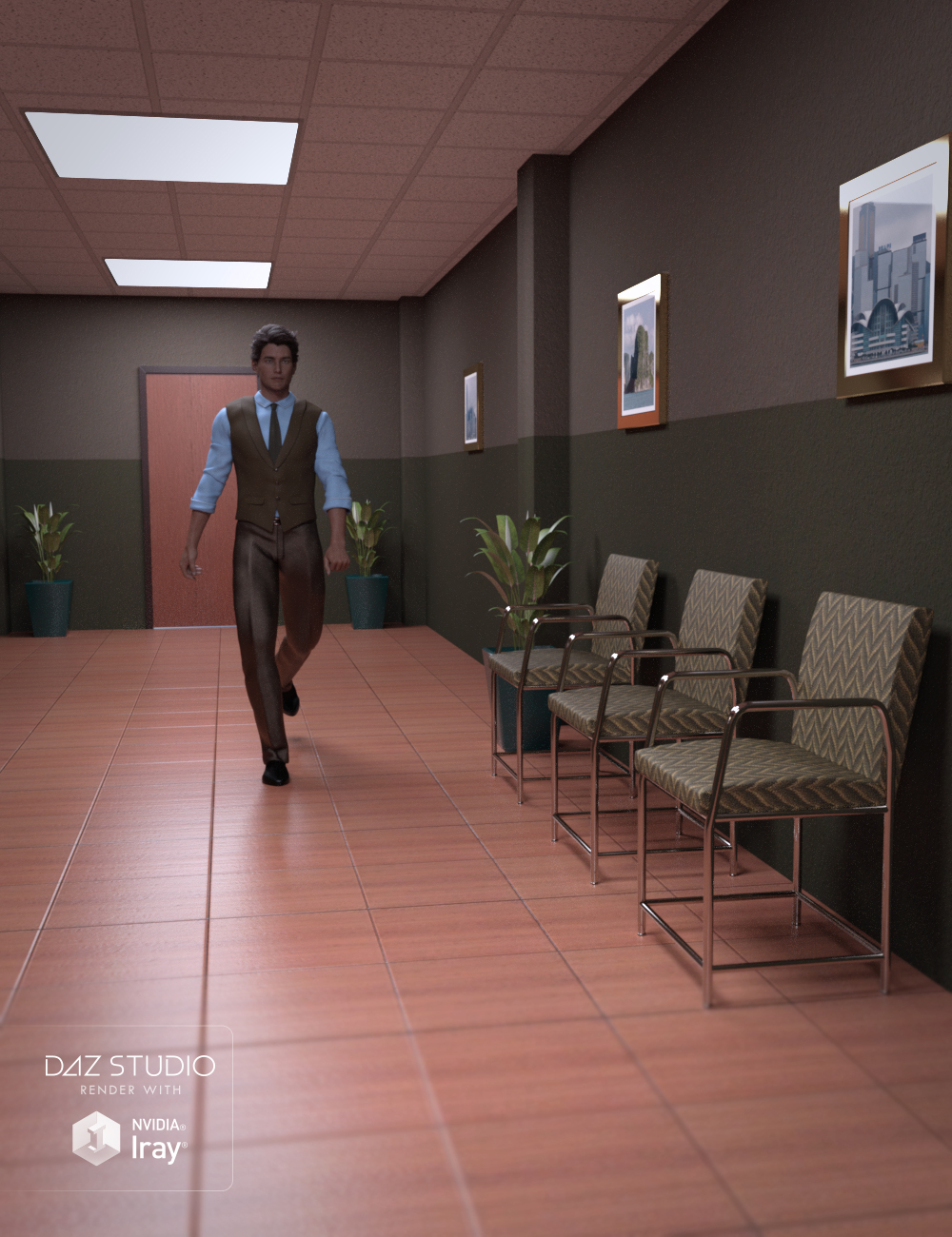 Business Hallway by: , 3D Models by Daz 3D