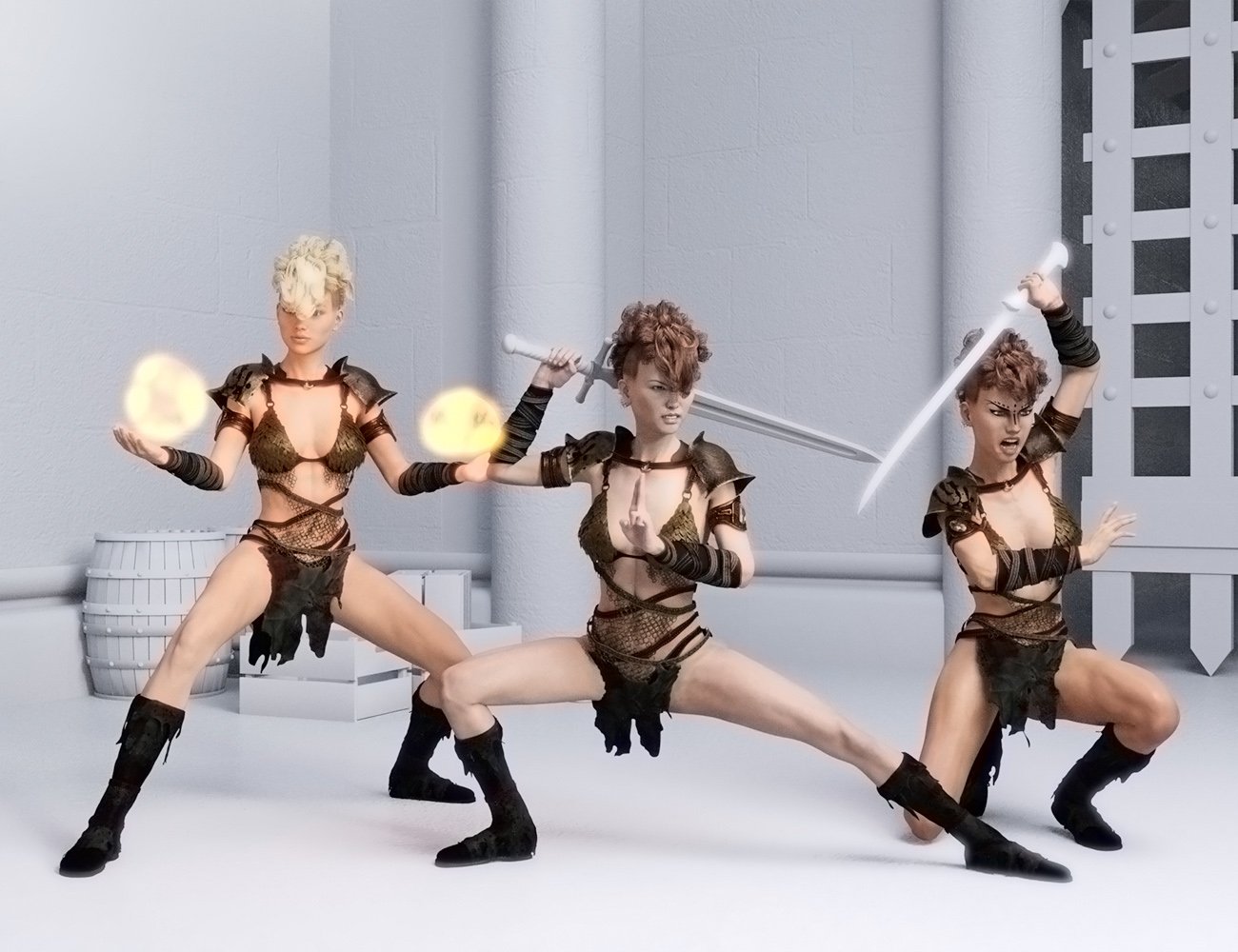 IGD Mystical Mercenary Poses for Genesis 3 Female by: Islandgirl, 3D Models by Daz 3D
