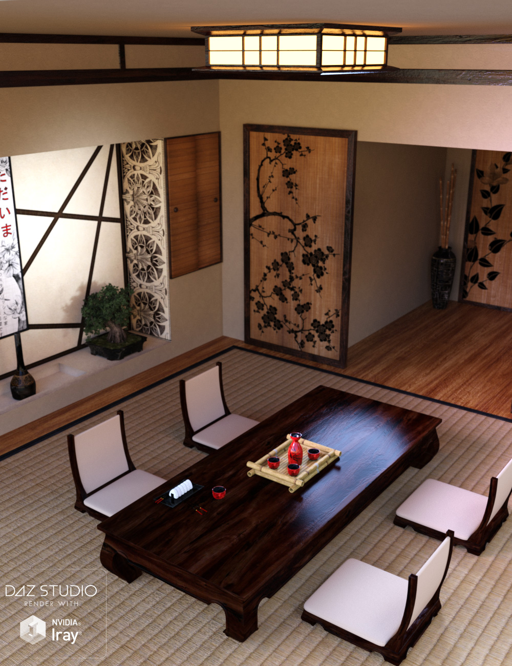 Tadaima Interior by: Lilflame, 3D Models by Daz 3D