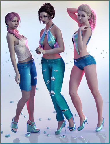 Just Real JeanZ for JeanZ for Genesis 3 Female(s) & Male(s) by: ForbiddenWhispers, 3D Models by Daz 3D