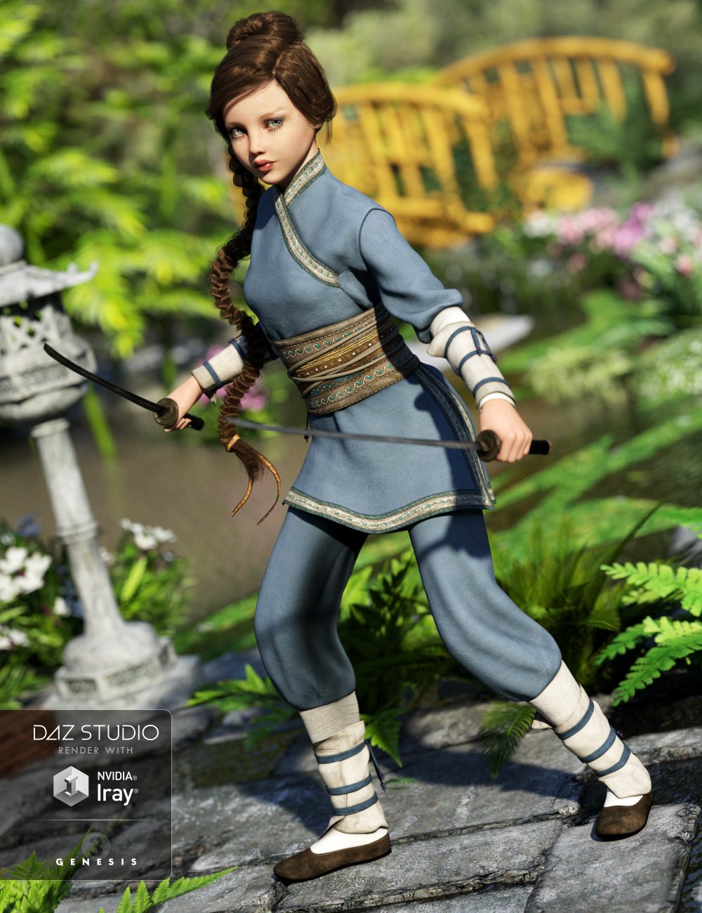 Water Spirit Warrior Outfit for Genesis 3 Female(s) by: NikisatezSarsa, 3D Models by Daz 3D