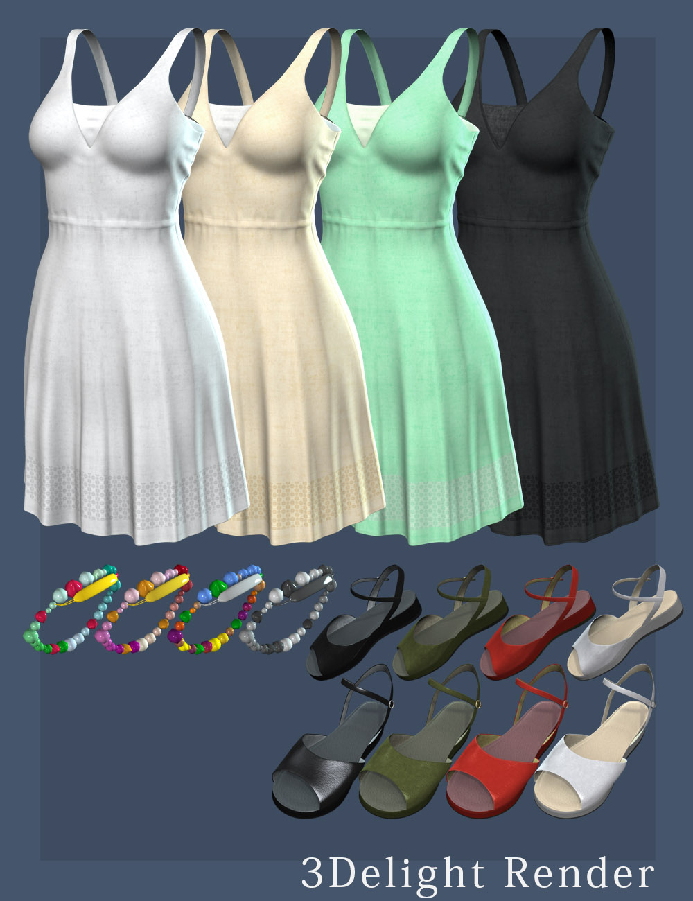 Summer One Piece for Genesis 3 Female(s) by: tentman, 3D Models by Daz 3D