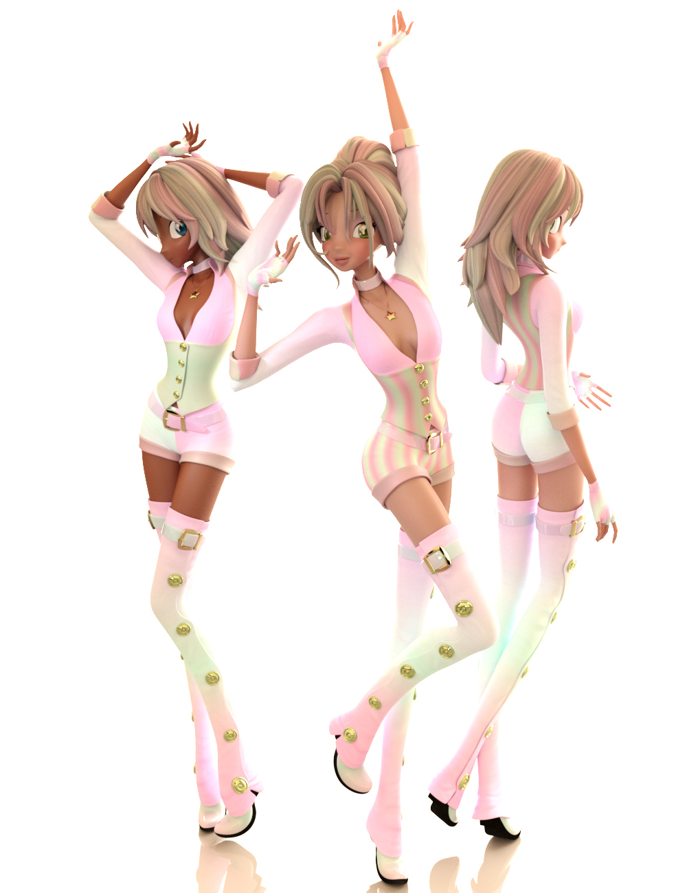 Iray Candy Textures for SteamStar Outfit by: , 3D Models by Daz 3D
