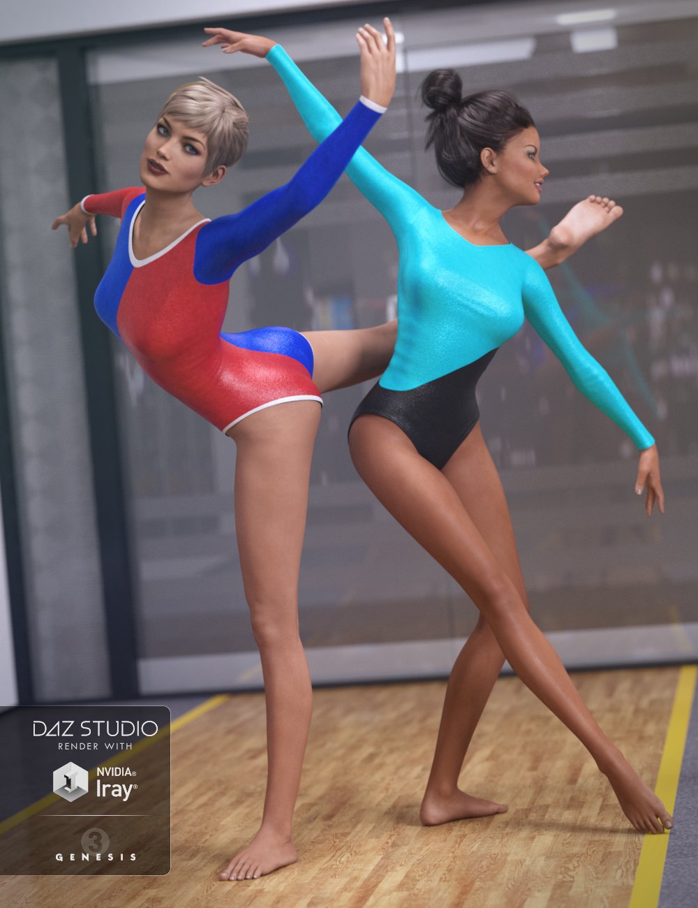 Leotard for Genesis 3 Female(s) by: Fisty & Darc, 3D Models by Daz 3D