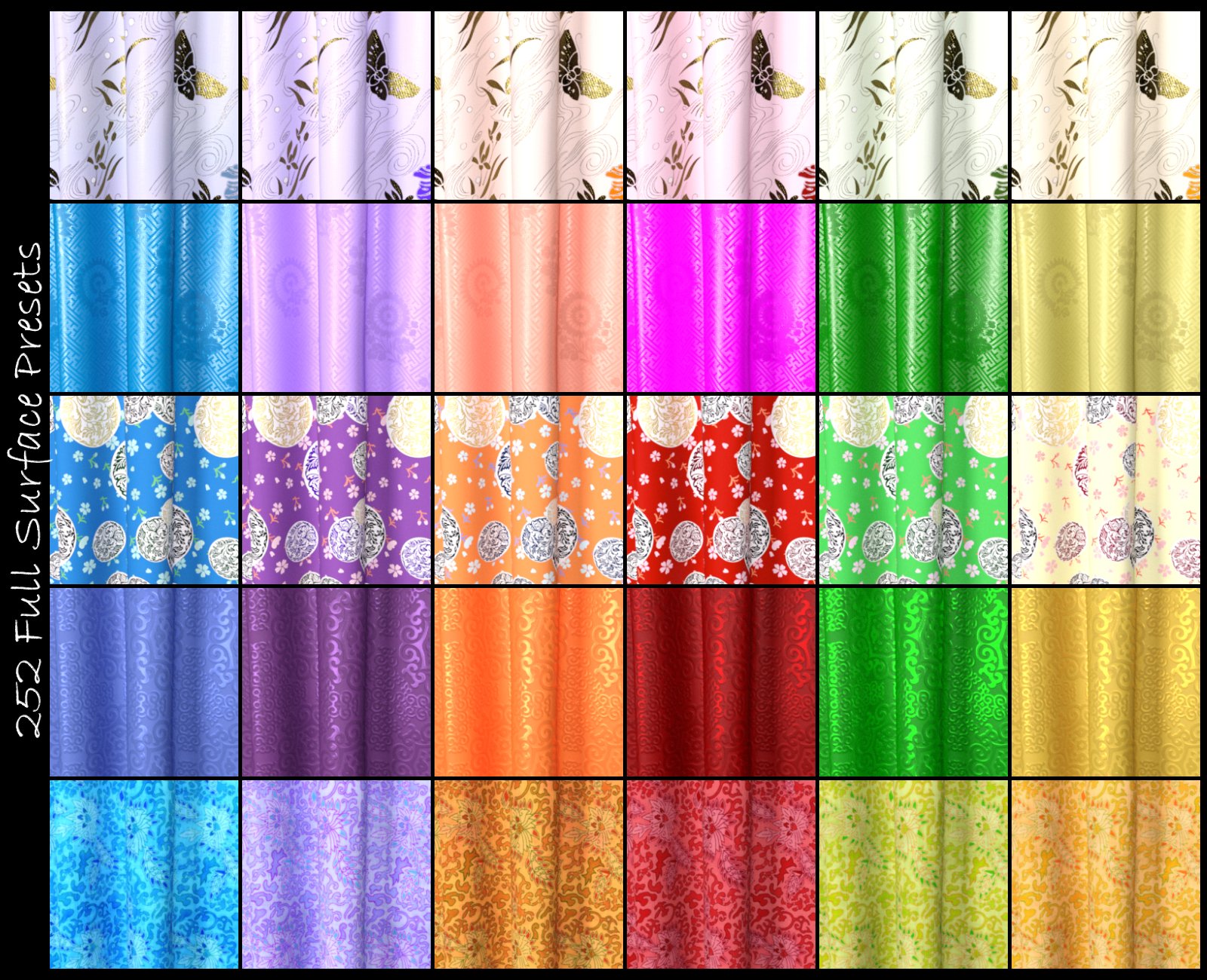 DG Iray Fabrics of Asia Shaders DG Iray Fabrics of Asia Shaders by: IDG DesignsDestinysGarden, 3D Models by Daz 3D