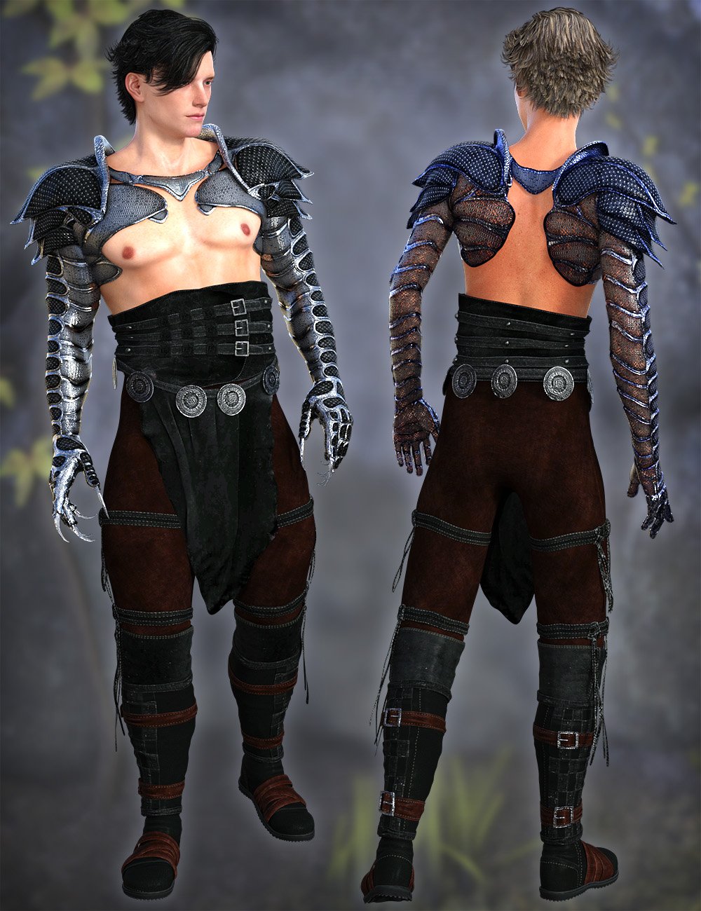 Eagle-Guard Armor for Genesis 3 Female(s) and Genesis 3 Male(s) by: ArkiShox-Design, 3D Models by Daz 3D