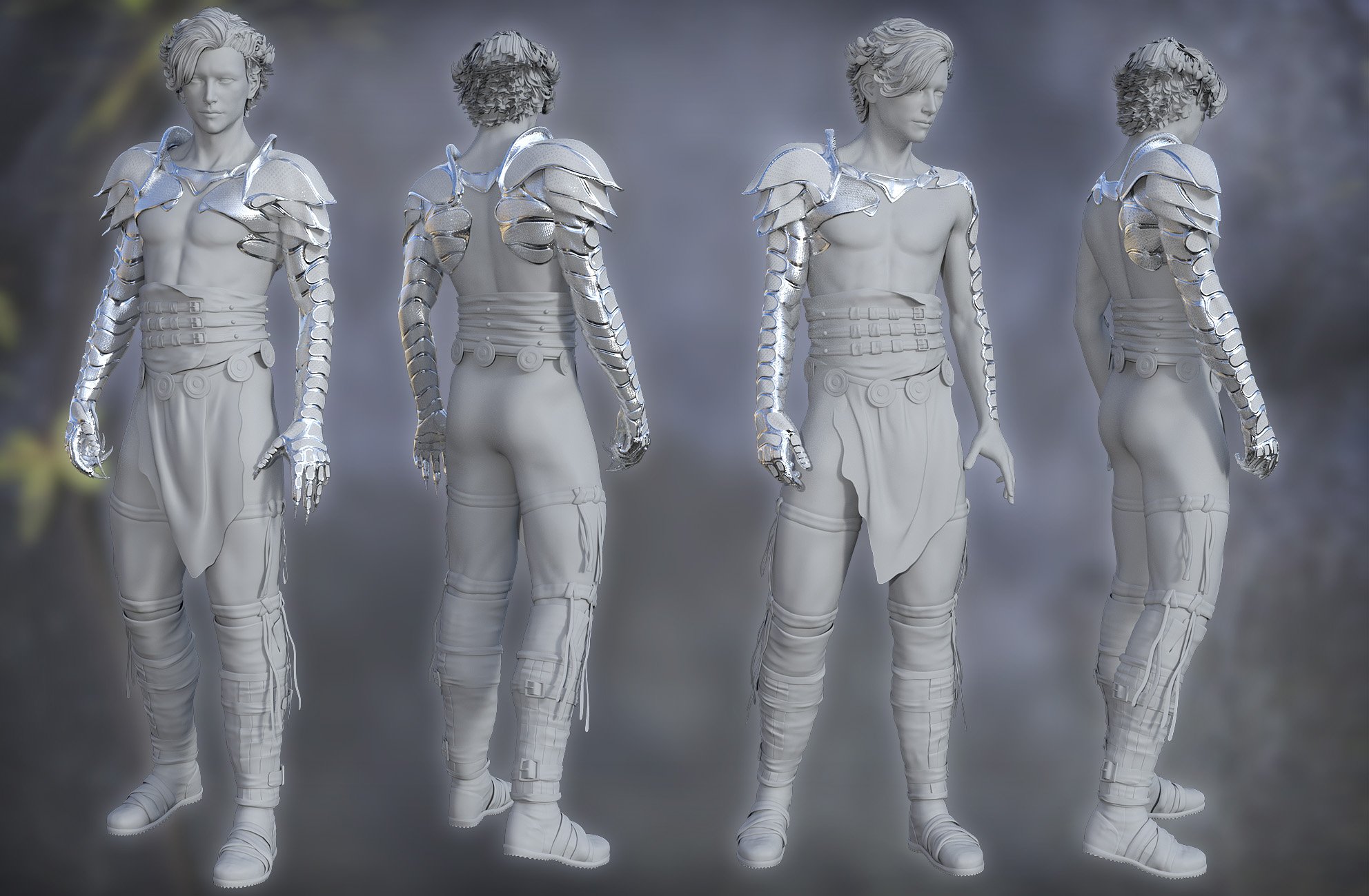 Eagle-Guard Armor for Genesis 3 Female(s) and Genesis 3 Male(s) by: ArkiShox-Design, 3D Models by Daz 3D