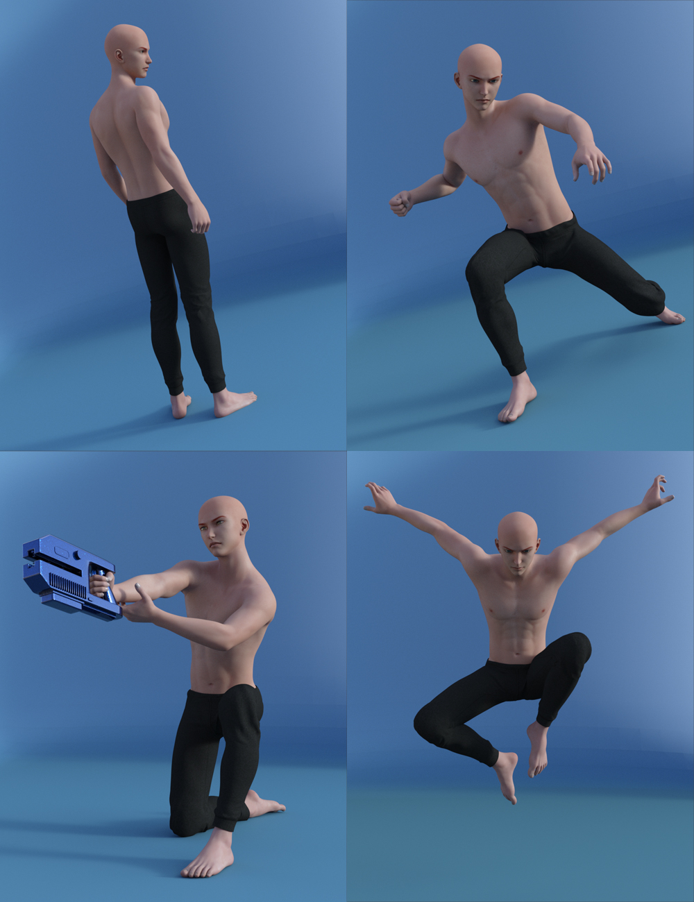 Kenji 7 Ultimate Action Poses Kenji 7 Ultimate Action Poses by: Muscleman, 3D Models by Daz 3D